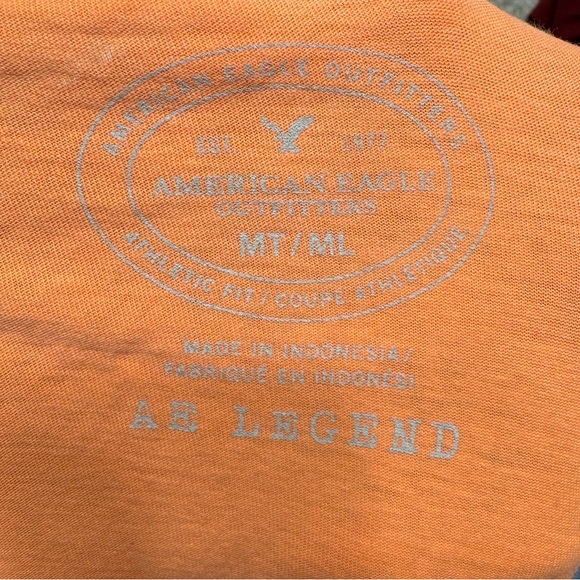 American Eagle Orange Short Sleeve Size MT - Picture 3 of 3